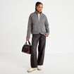 Veste matelass&eacute;e zipp&eacute;e gris clair femme