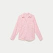 Chemise droite manches longues rouge femme