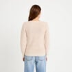 Pull manches longues brillant ivoire femme