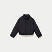 Doudoune cropped col montant noir femme