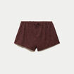 Short ajour&eacute; marron femme