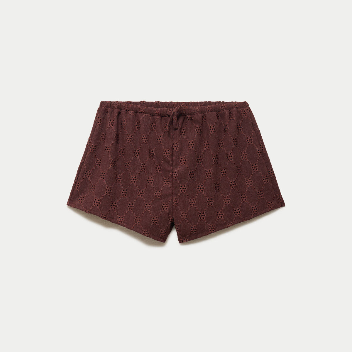 Short ajour&eacute; marron femme