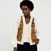 Gilet sans manches fausse fourrure marron fonc&eacute; femme