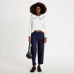 Jeans chino avec ceinture denim brut femme