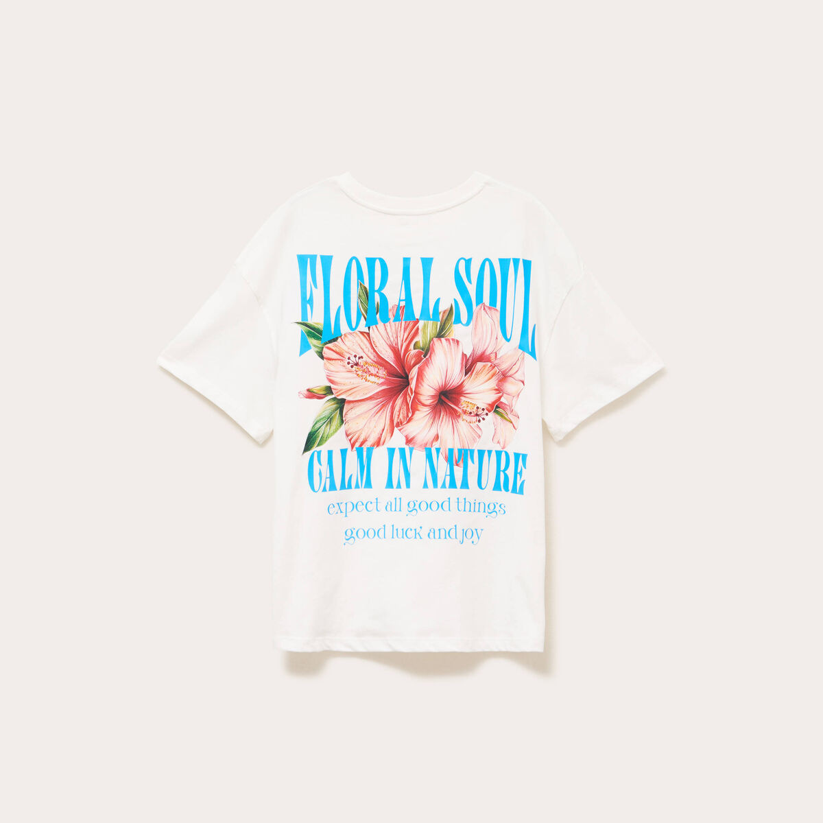 Top oversize manches courtes longues ecru femme