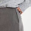 Jupe-short droite fentes gris clair femme