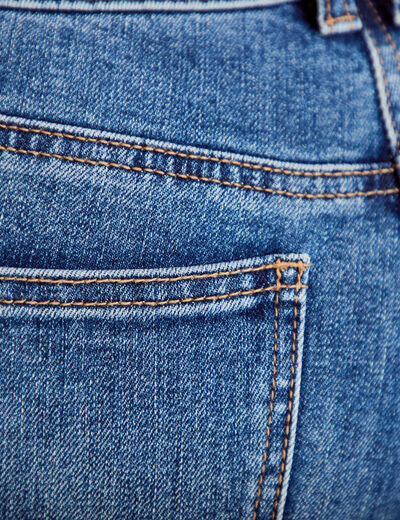Jean bootcut cropped taille haute denim double stone femme