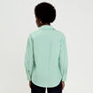 Chemise ray&eacute;e broderies fantaisie vert clair femme