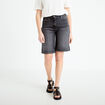 Bermuda en jean denim noir femme