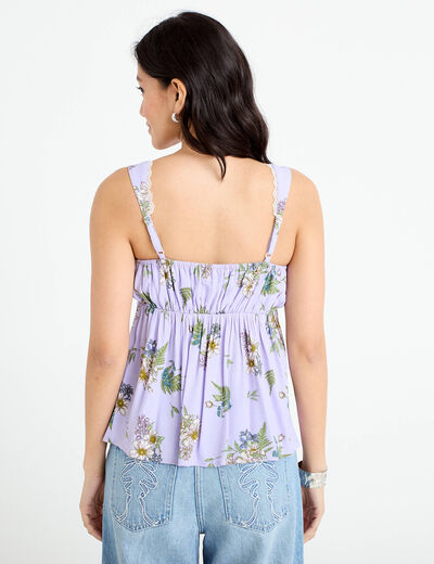 D&eacute;bardeur bretelles r&eacute;glables Bridgerton violet clair femme