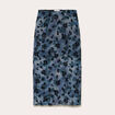 Jupe droite longue doubl&eacute;e polyester gris femme