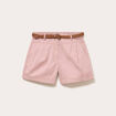 Short chino ceintur&eacute; rose pastel femme