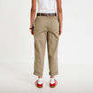 Pantalon chino avec ceinture amovible gris femme