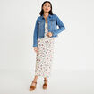 Veste cintr&eacute;e en jean col classique denim double stone femme