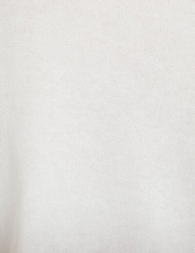 Polo col chemise manches courtes blanc femme