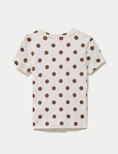 Top ajust&eacute; col rond manches courtes blanc femme