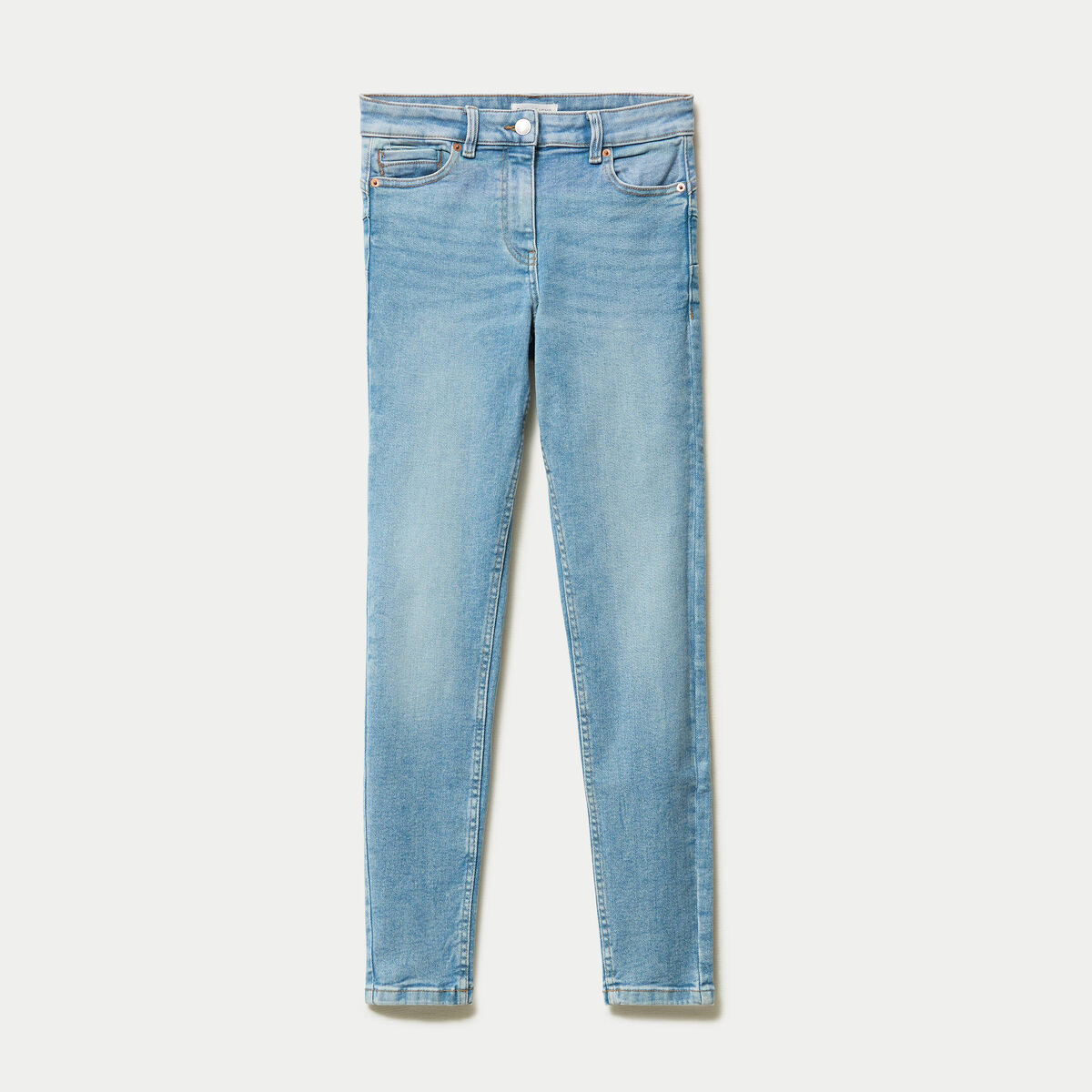 Jean skinny push-up taille standard denim bleach femme