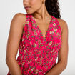 Robe longue &eacute;vas&eacute;e effet satin&eacute;e rose femme