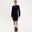 Robe pull d&eacute;tails de boutons bleu marine femme