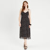 Robe longue &eacute;vas&eacute;e fluide noir femme