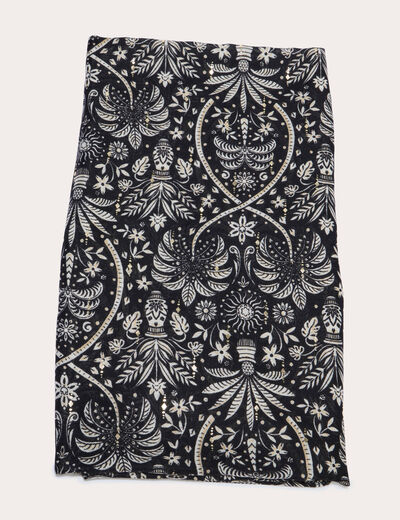 Foulard noir femme