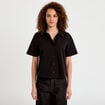 Chemise manches courtes noir femme