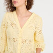 Blouse broderie anglaise jaune clair femme