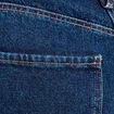 Jeans droit cropped taille haute denim brut femme