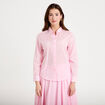 Chemise manches longues rose clair femme