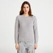 Pull manches longues gris clair femme