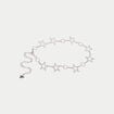 Ceinture fine avec cha&icirc;ne gris argent femme