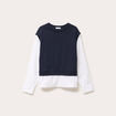 Sweat manches longues bleu marine femme