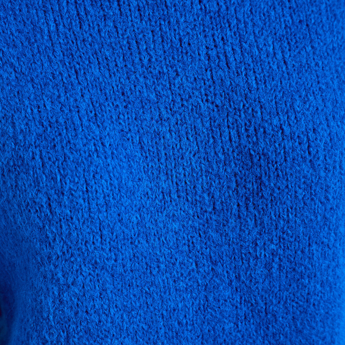 Pull ample col bateau manches longues bleu electrique femme
