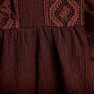 Blouse sans manches col v marron femme