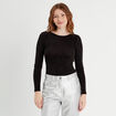 Body manches longues noir femme