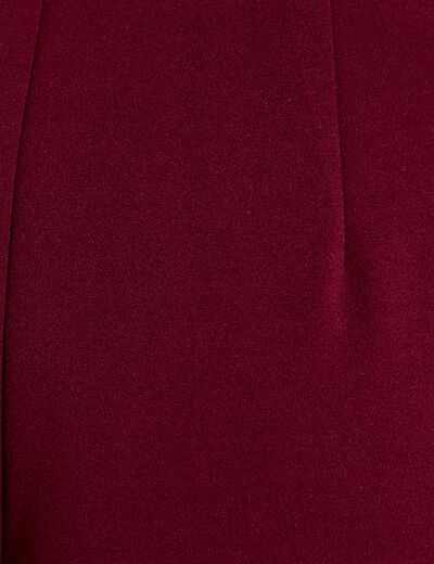 Pantalon large taille standard bordeaux femme