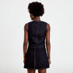 Jupe-short trap&egrave;ze en jean denim brut femme