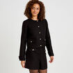 Short en tweed noir femme