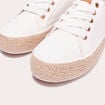 Baskets espadrilles plates ecru femme