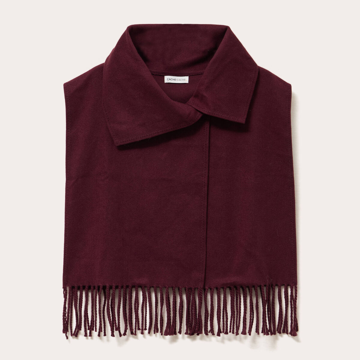 Cache-cou rouge fonc&eacute; femme