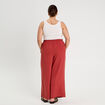 Pantalon large fluide vieux rose femme