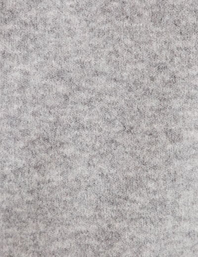 Pull sans manches col rond gris clair femme