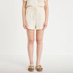 Short coupe flare ecru femme
