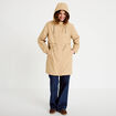 Parka &agrave; capuche taille ajustable beige femme