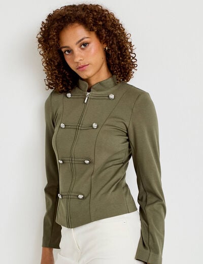 Veste officier vert kaki femme