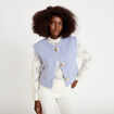 Gilet sans manches effet polaire bleu gris femme