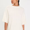 Pull manches courtes ecru femme