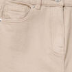 Jean wide leg taille haute beige femme