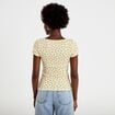 T-shirt ajust&eacute; manches courtes blanc femme
