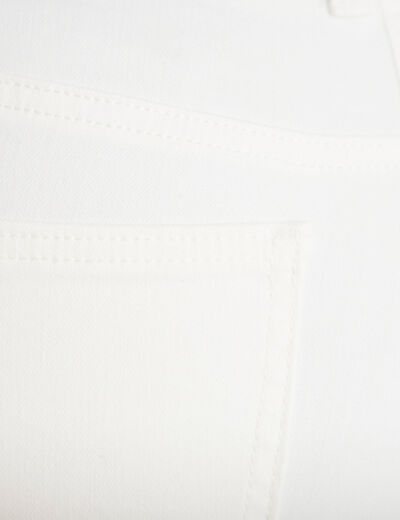 Jean bootcut cropped taille haute ecru femme